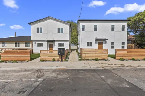 Saranac homes viewed from the street